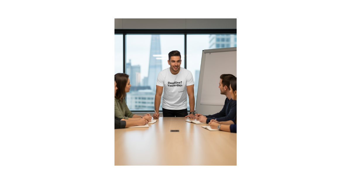 Man wearing Campaign HQ Tshirt